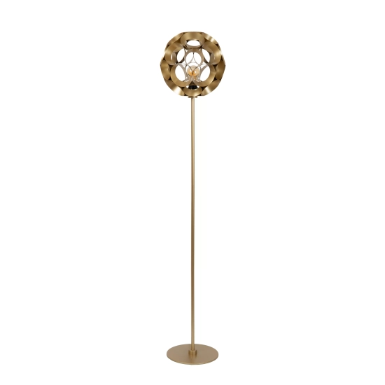 HANNELORE Lampa podłogowa Ø 30 cm 1xE27 złoty mat / mosiądz 10723/01/02 Lucide - zdjęcie dodatkowe 1